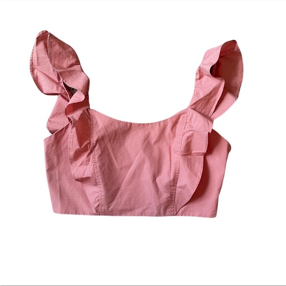 Aritzia Wilfred sandrine ruffle crop top - Picture 2 of 8